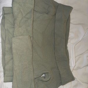 Aerie Olive Off-the-Shoulder Sweater